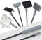 ZAPNIYL Fish Tank Cleaner, Aquarium Glass Cleaner Fish Tank Glass Cleaner, Fish Tank Aquarium Cleaning Kit Telescopic Rod with Fish Net Sponge Brush, Algae Scraper, Right Angle Brush,Gravel Rake