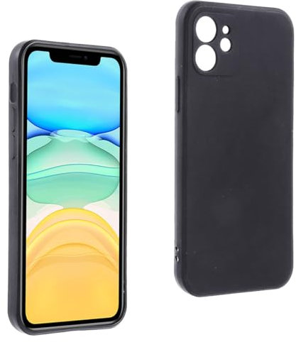 REY Funda Carcasa para iPhone 11 6,1, Anti-Deslizante Negra, Elegante y Ligera, TPU Flexible Premium