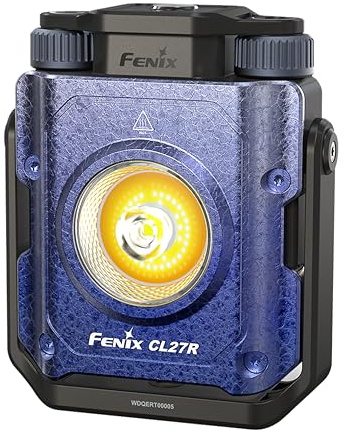 fenix CL27R Blue Embossed Rechargeable Multi Beam Lantern | Camping, Fishing, 1600 Lumens, 180m, 285 Hrs Max, Red LED, Stepless Brightness adjustment, 360° magnetic handle, USB-C, IP66