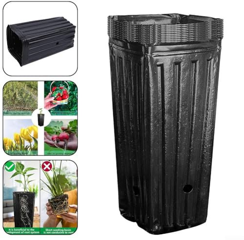 Macetas de plástico ligeras para árboles de 7 8 pulgadas de alto, adecuadas para jardines y granjas (25 piezas)