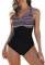 FemiChic Costume da Bagno Donna Intero Costumi per Taglie Forti Contenitivo Curvy Piscina Mare Modellare Controllo della Pancia Monokini Push Up Vintage(Bohemien,S)
