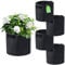 Lot de 5 Sacs de Plantation réutilisables avec poignées - pour tomates, balcons, Pommes de Terre, Fleurs, Plantes, légumes - 20L