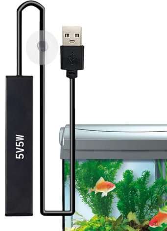 Chauffage pour petit aquarium – Chauffage d'aquarium réglable, chauffage compact pour aquarium | Chauffage automatique pour tortue | Résistant à l'usure Contrôle précis de la température Chauffage