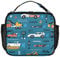 Race Cars - Lonchera térmica azul, bolsa de almuerzo reutilizable, bolsas de almuerzo para profesores, lonchera para mujer
