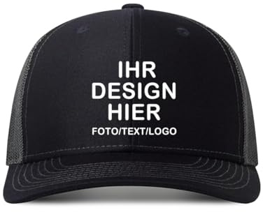 ERICAT personalisiert Cap personalisierte Basecap mit Foto/Logo/Text Baseball Cap selbst gestalten für Männer&FrauenBaseballkappe, verstellbare Trucker-Kappe aus Baumwolle,Unisex-Dad-Hut
