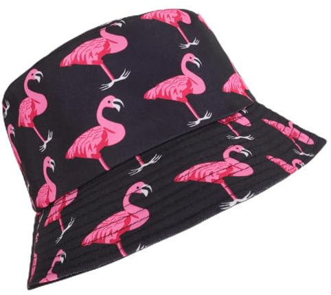 Kaempe Flamant rose Chapeau de pêcheur pour homme et femme Chapeau de pêcheur drôle Chapeau de pêcheur Bob, rose, taille unique