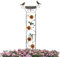 Mangeoire à oiseaux de jardin – Bassin surélevé en métal, grand support de vigne | Poteau d'arrosage en treillis antirouille, bassin d'arrosage double usage pour jardin, pelouse, attraction, terrasse