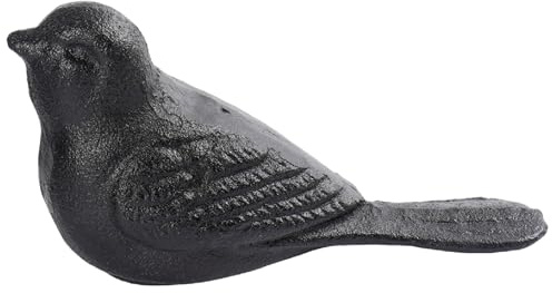 Cast Iron Door Stop Heavy Door Stopper Solid Metal Wedge for Indoor Outdoor Use Cute and Durable Doorstop (Black Bird, 1Pack)