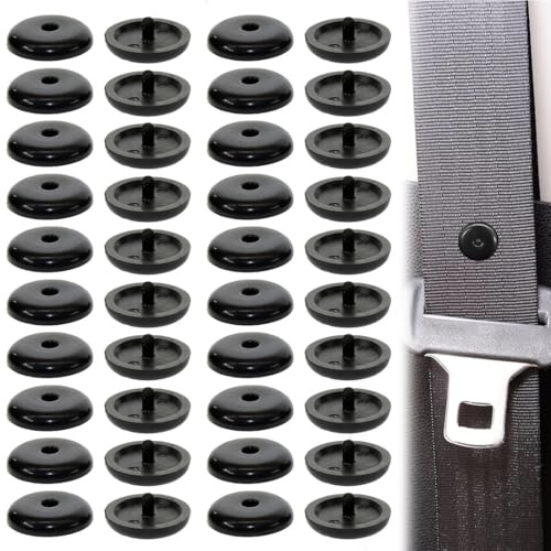 BDEPSTR Pinza Cinturon Seguridad Coche,20 Pares Botones para Tope de Cinturón de Seguridad,Tope Cinturon Seguridad Universal,Hebilla Antideslizante,para Autos,SUV y Camiones