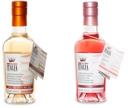 Acetaia Italia – Rosé-Balsamico-Dressing, 250 ml und Weißer Balsamico-Dressing, 250 ml