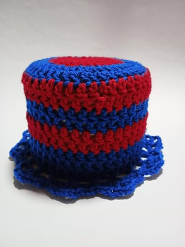 Klohut, blau rot Klohüte Klopapierhut Klopapierhüte Toilettenpapierhut Toilettenpapierhüte