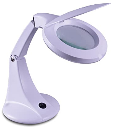 Eagle Desk top Adjustable Magnifier with 4 (100mm) 1 73x (3 Dioptre) Magnifying Glass with LED Light for Reading and Fine Inspection Work