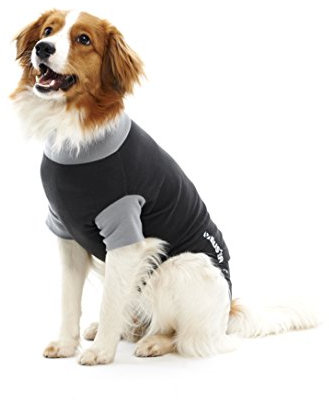 Buster Classic Body für Hunde, XXXL, Schwarz/Grau