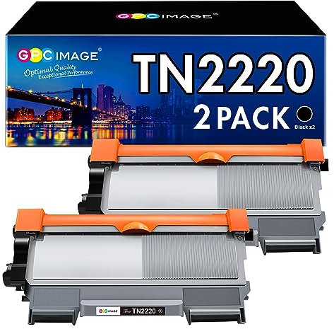 GPC IMAGE TN2220 TN 2220 Toner Kompatible für Brother TN-2010 TN-2220 TN2010 für Brother MFC-7360N HL-2130 FAX-2840 HL-2250DN DCP-7055 MFC-7460DN DCP-7055W HL-2240 HL-2270DW MFC-7860DW (2er-Pack)