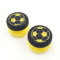 2 x Alto Extensor Analógico Palo de Pulgar Puños Joystick Tapa Cubierta para Playstation 4 para PS4 Xbox 360 PS3 Controller Soccer (Amarillo)