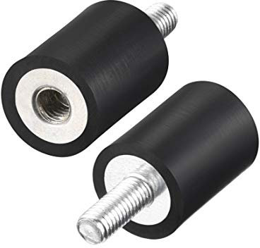 sourcing map M5 Stecker Buchse Gummilager Stoßdämpfer für Motor Generator Kompressor Garage Umkehrosmosepumpe Schlagluftgenerator Autospulen D15mmxH20mm