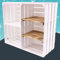 Shabby Chic Holzschrank weiß mit 3 Mittelbretter (geflammt) und Trennbrett 77cm x 68cm x 35cm Deko Holzkisten aus dem Alten Land Weinkisten Obstkisten/Apfelkisten Schuhregal Schrank Holzbox