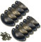 Retro Vintage Kitchen Cabinet Knobs 10 Pieces Cupboard Door Drawer Pull Handles Metal Cup Knobs with Screws Antique Brass