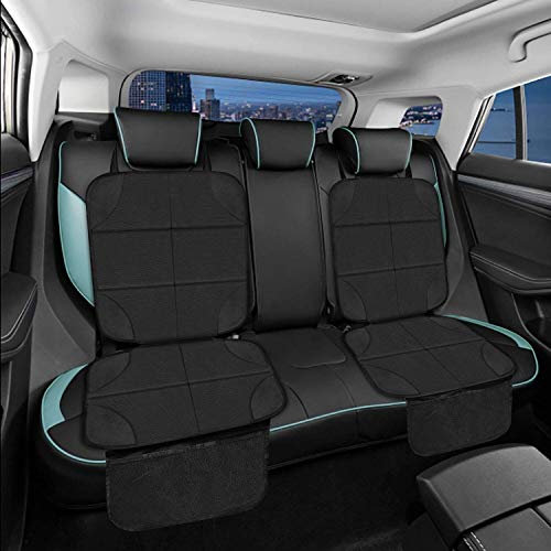 Kriogor 2 Stück Autositzschoner, Sitzschoner Auto Kindersitz, rutschfest und Wasserdicht Kindersitzunterlage Rückenlehne, Universell für alle Autos