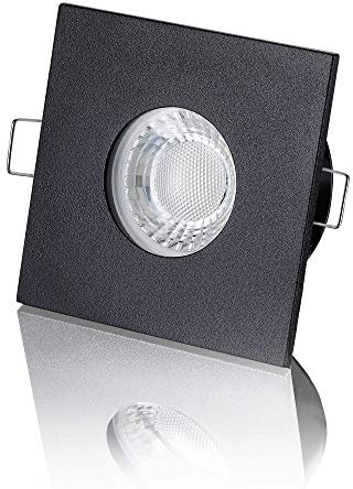 lambado® Premium LED Spots Dimmbar für Badezimmer in Schwarz - Moderne Deckenstrahler/Einbaustrahler IP65 für Außen inkl. 230V 5W GU10 Strahler neutralweiss - Hell & Sparsam