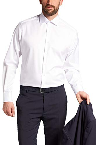 ETERNA Long Sleeve Shirt MODERN FIT Cover Shirt Twill White Uni Shortened Sleeve Hemd,