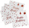 iZoeL 50Stk Geburtstag Servietten Gold Happy Birthday Servietten 33x33cm 3-lagig Pink Papierservietten für Mann Frau Mädchen Party Deko (Rose Gold Happy Birthday) (Weiß+Rosegold HB)