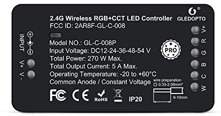 [Plus Edition] RGB CCT ZigBee striscia LED Controller ZigBee compatibile Plus Mi-Light Mi-Boxer interruttore da parete o telecomando combinato con comando ZigBee, Philips Hue, Amazon Echo Plus