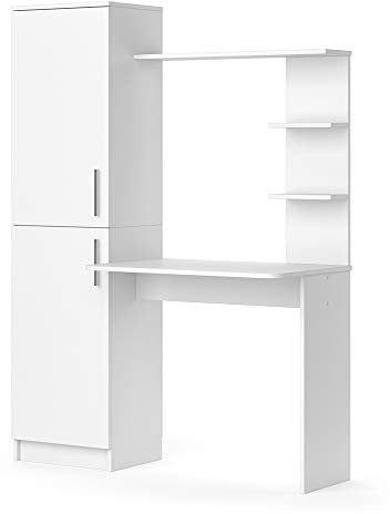 Vicco Schreibtisch Tessa, Arbeitstisch für das Büro, Weiß, 122.9 x 52 cm