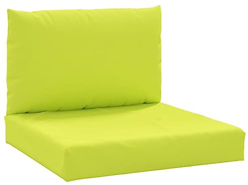 vidaXL Palettenkissen 2-TLG., Palettenauflage für Europaletten, Palettenpolster Palettensofa Outdoor Indoor, Sitzkissen Rückenkissen, Hellgrün Oxford-Gewebe