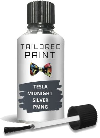 Touch Up Paint Bottle Stone Chip Scratch Repair For Tesla Model 3 Midnight Silver Pearl/Steel Grey Metallic PMNG (Touch Up)