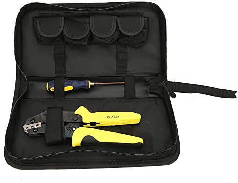 Ensemble D'outils de Sertissage de Fil à Cliquet 4 en 1 JX-1601 Kit D'outils de Pinces à Sertir pour Câbles, avec 4 Moules JX-1601, pour la Maintenance électrique