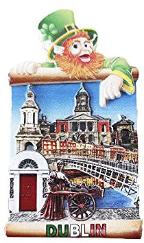 Dublin Irland 3D-Kühlschrankmagnet, Souvenir, Geschenk, handgefertigt, Heim- und Küchendekoration, Dublin-Kühlschrank-Magnet-Kollektion