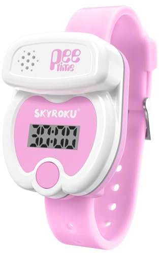 SKYROKU Potty Training Watch for Toddlers – Music & Light Reminders, Silicone Adjustable Strap, Rechargeable, Countdown Timer, Cute Toilet Shape – Easy Setup & Safe for Kids