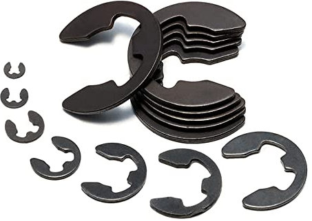 200 Stück 3mm E-Clip Circlip Externer Sicherungsring Snap Ring GB896 mit Legierungsstahl (Schwarz)