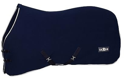 Saxon 2023 Tappeto in Pile Defiant per Cavalli con Collo Standard 1011728 - Navy/Bianco Sizes - 6ft