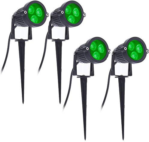 4 PièCes SéRies LED Jardin LumièRes 3W 220V Projecteur ExtéRieur avec IP65 ÉTanche Jardin Paysage Lampe DéCorative Vert