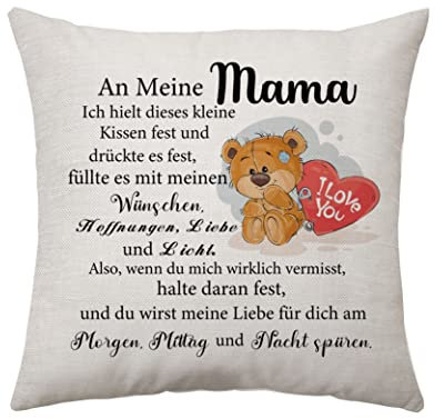 An Meine Mama Kissenbezüge - Geschenke für Muttertag und Geburtstag von Tochter und Sohn - Beste Mama Geschenke für Damen