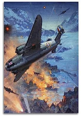 Vintage-Poster British RAF Propaganda PosterBack Them Up Royal Air Force 1942 WWII Poster