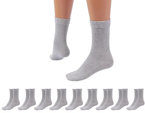 Betz 10|20|30 Paar Socken Damen und Herren – Baumwolle mit Komfortbund ohne drückende Naht – Classic – Größen 35 – 50 Farben Schwarz Weiß Grau