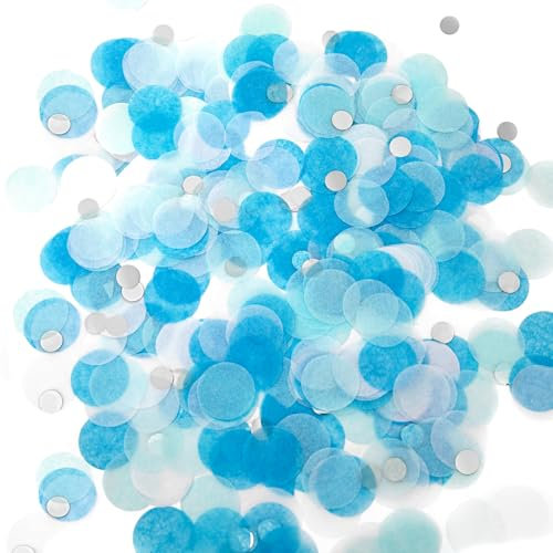 Milifox 50g Konfetti Hochzeit,5000 Stück Rundes Paper Konfetti für Geburtstag Party,Tisch,Luftballons,Geschenkbox,Torte,Blau