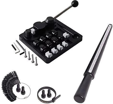 Dawafit Ring Bender Machine for Spoon Rings Making, Ring Bending Tool for Jewelry Maker with Nylon Dies Rings Making Kit