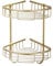 GJLJYJY Corner Shower Caddy Floating Shelves Brushed Gold Bathroom Shelfs Wall Mounted Shampoo Towel Storage Rack Double Tier Draining Basket Bathroom Accessories Kitchen Shelves/Style 2