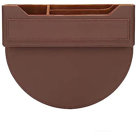 WJBBJW 1 Pcs Für Dodge SRT Charger Challenger Viper Magnum Neon Autositz Gap Organizer, Auto Multifunktionale Aufbewahrungsbox Aufbewahrungsbox Organizer, Autositz Side Gap Filler,C Brown
