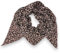Ziona Musselin Tuch Damen Leo Dreieck Made Italy 195 x 72 cm Herbst Winter Halstuch leoprint Schal Baumwolle (Rose-Braun)