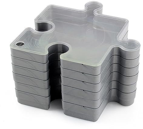 Puzzle Sortierbox - Hochwertige Puzzle-Aufbewahrungsbox, Puzzle-Sortiertablett - Stapelbares Puzzle-Sortiertablett mit Deckel - PU-förmiges Sortiertablett