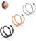 BodyBonita 3 Stück Weicher Nasenring aus Edelstahl 316L mit Doppelkreole für Einzel Piercing 20G Biegsame Gedrehte Spiral Piercing Ring für Damen Männer 8 mm Mischen Rechts