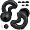 RelaxCharm Pro Ear Plugs for Sleep Noise Cancelling Up to NRR49dB - Ultra Soft, Reusable Silicone EarPlugs for Sleep Snoring Blocking, Side Sleepers - 10 Ear Tips in XS/S/M/L/Double Layer - Black