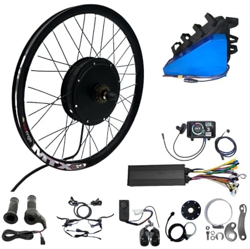 ebsenopower E-Bike Umbausatz, 72V 3000W, Hinterrad 24-29 Zoll/700C MTX39, mit 72V 26Ah Dreiecksakku
