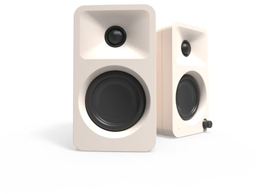 Kanto ORAMC 100W Powered Reference Desktop Computer Speakers with Bluetooth 5.0 and USB-C Input | Bi-Amplified | 100 Hz Automatic Crossover | Reference Quality Sound | Pair | Cream