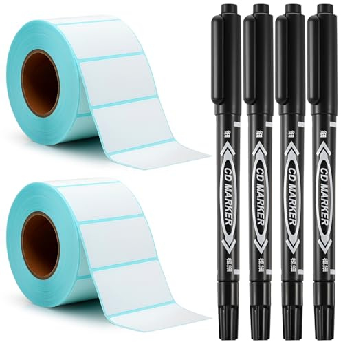 Candcamp 2000 Sticky Labels On a Roll 60mmx30mm White Sticky Address Labels